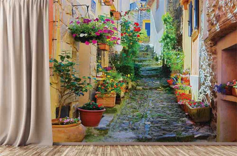 Wallpaper Mural Narrow Street in Provence, France | Muralunique