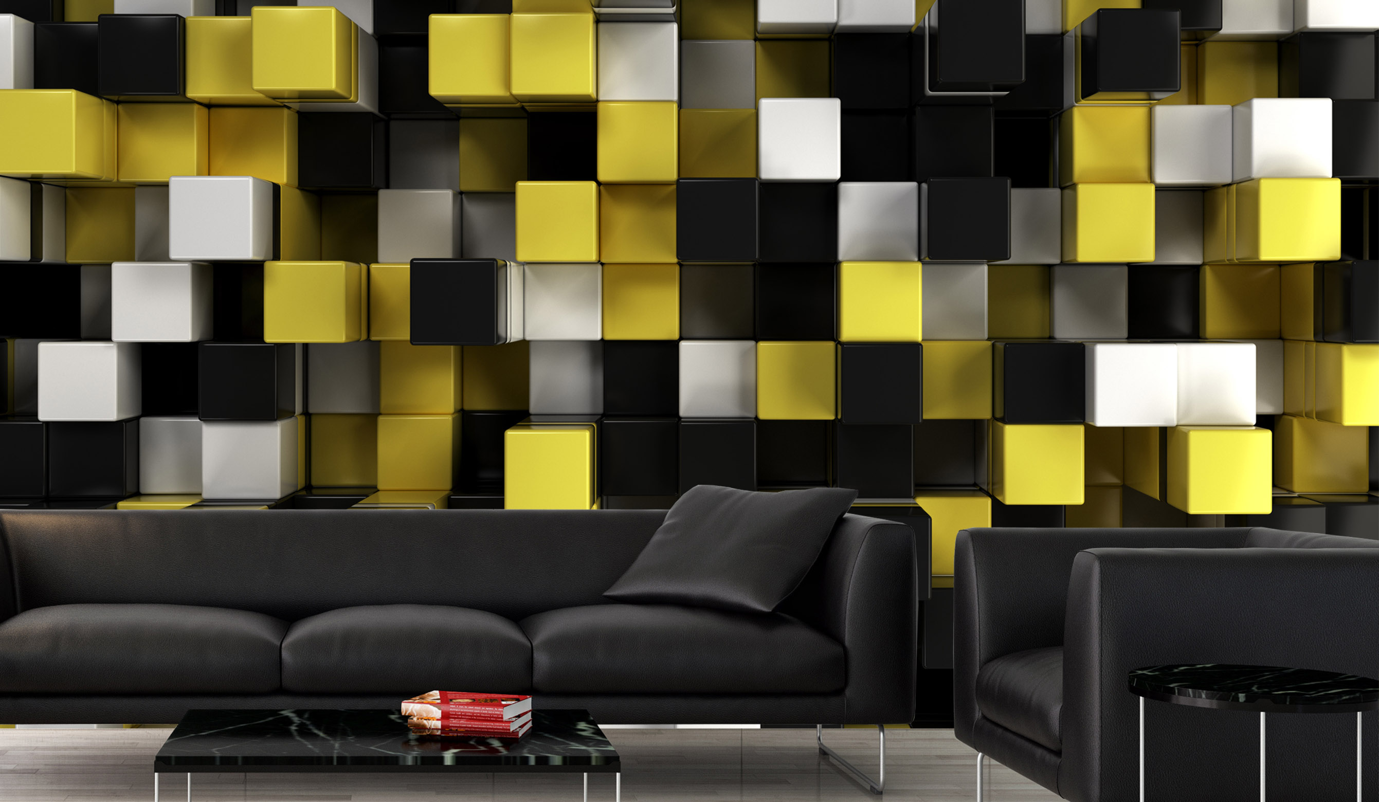 Buy Paper 3D Design Wallpaper for Bedroom, Living Room (Yellow,Roll 57 sq  ft) online | Looksgud.in