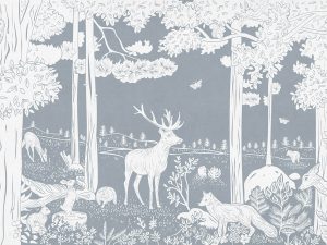 Forêt Monochrome – Bleu